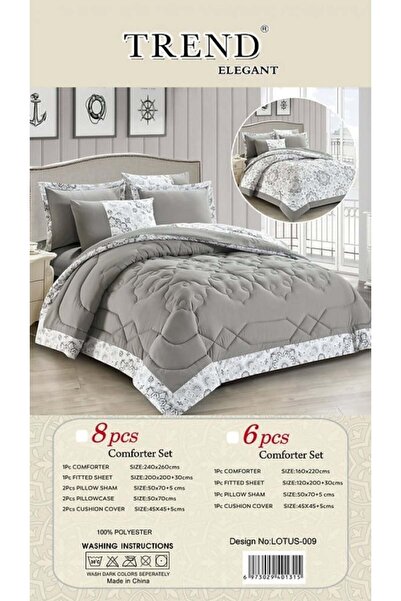 Lotus -009 Trend Single Quilt 4 Pieces Micro