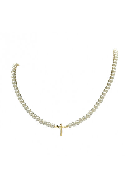 ElectraStore Colier De Perle Cu Pandantiv Litera I - C4255