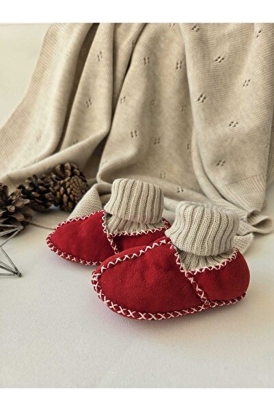 Baharda Nova Derisi Unisex Bebek Patik / Kız Erkek Bebek Ayakkabı Bot Panduf