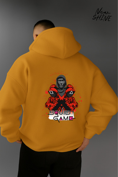 New Shine Jocul calmarului cu imprimeu cu glugă Swea tricou