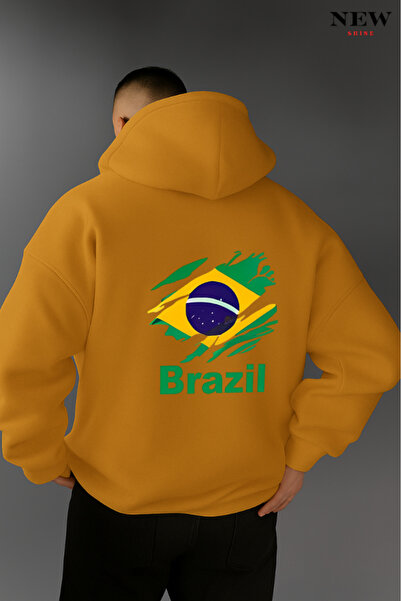 New Shine Бразилия Печатна суитшърт с качулка