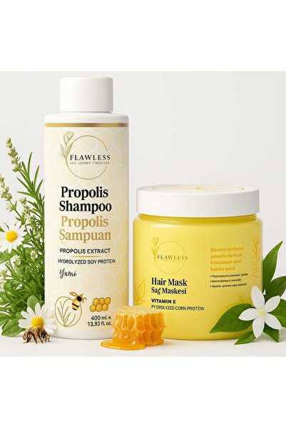 Flawless Cosmetic JAPON FORMÜLLÜ PROPOLİS İÇERİKLİ ŞAMPUAN & SAÇ MASKESİ 2'Lİ...