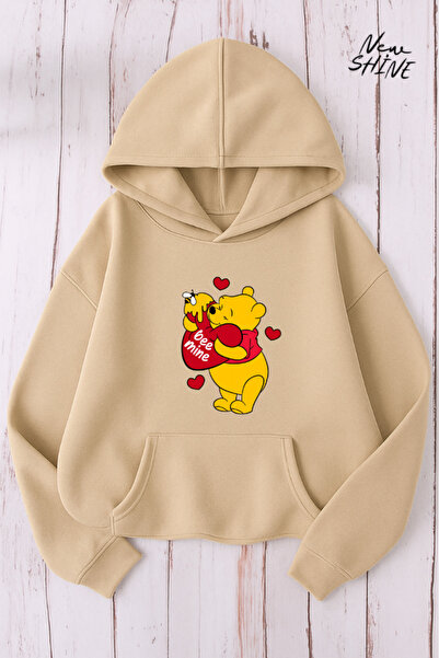 New Shine سترة بقلنسوة مطبوعة عليها دببة لطيفة