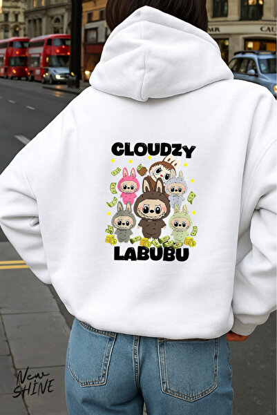 New Shine سويت شيرت بقلنسوة مطبوعة من لابوبو