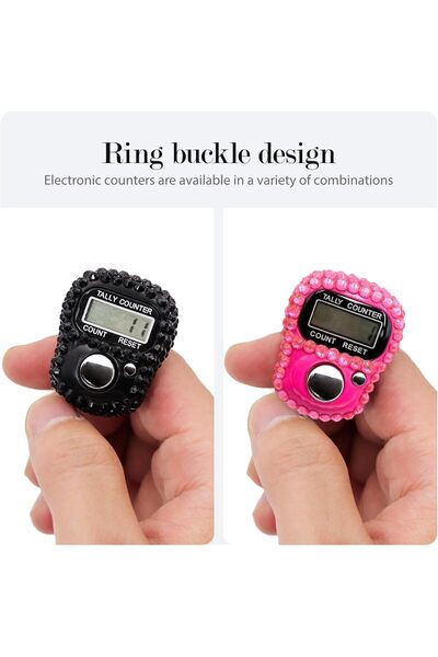 Generic مسبحة لؤلؤية زجاجية دينية مع عداد أصابع رقمي، مع صندوق - مسبحة صلاة إسلامية، مسبحة زفاف