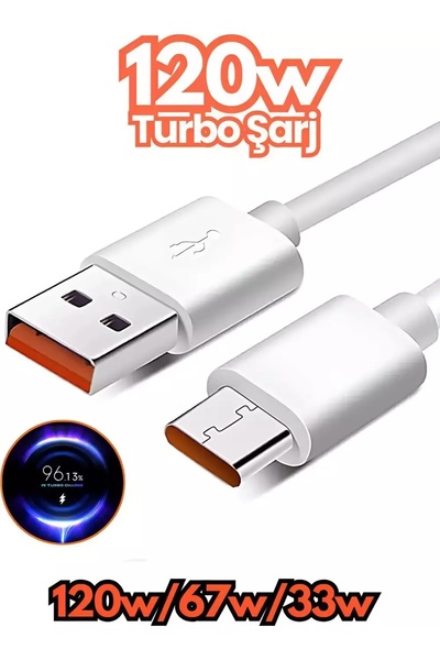 MOBİL GO Type C Kablo Turbo Hızlı Şarj Kablosu 67-120w 6a Redmi Note 10 S X P...