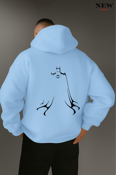New Shine Batman Printed Hooded Sweatshirt