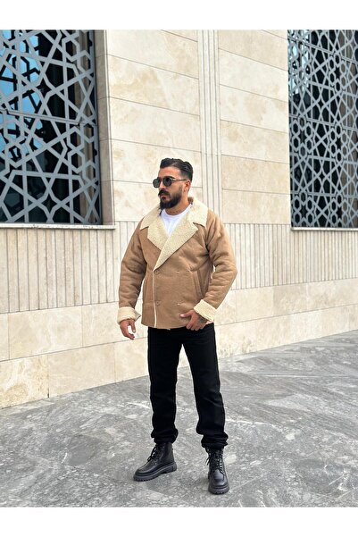 PEERLESS STORE Nubuk Kürklü Oversize Trençkot