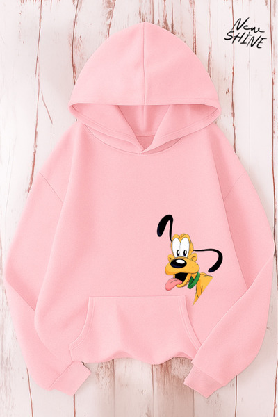 New Shine Câine cu imprimeu cu glugă Swea tricou