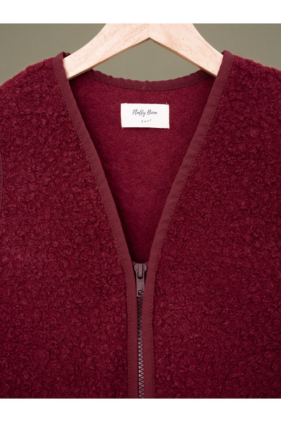 Fluffyboon Teddy Yelek - Dark Cherry