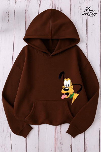 New Shine الكلب المطبوعة مقنعين البلوز