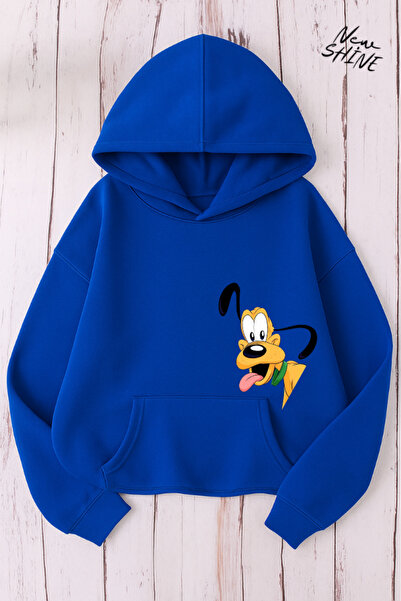 New Shine الكلب المطبوعة مقنعين البلوز