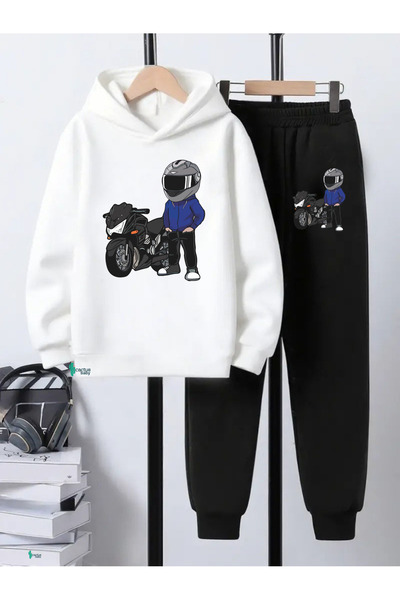 CACTUS COLLECTION Φούτερ με κουκούλα Παιδικό Σετ Κάτω-Επάνω 3 Νήματα Βαμβακερό MOTOR