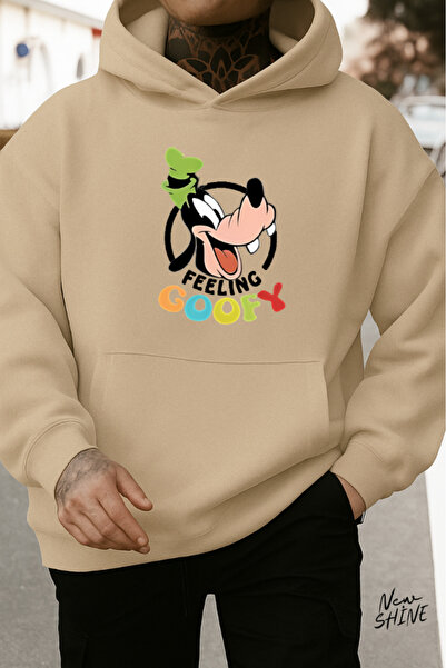 New Shine سويت شيرت بغطاء للرأس مطبوع عليه شخصيات كرتونية