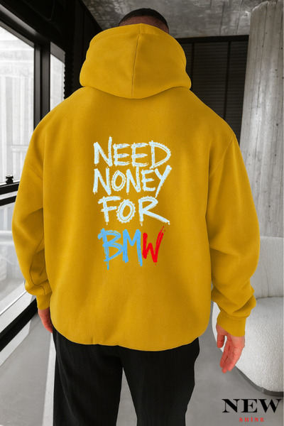 New Shine BMW cu imprimeu cu glugă Swea tricou