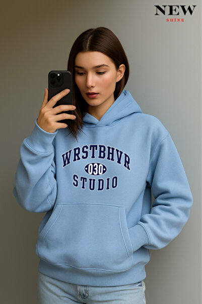 New Shine Wrstbhvr Studio Світшот з капюшоном з принтом