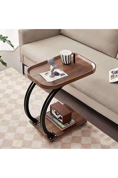 Rovitech Masuta laterala tip C pe roti, 2 niveluri – suport laptop, cafea sau...