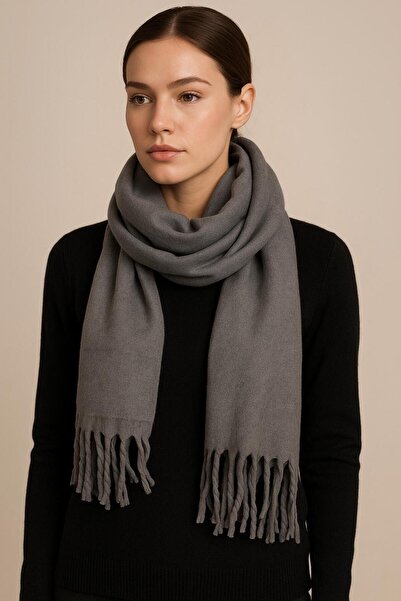 bahia butik aksesuar وشاح نسائي ناعم الملمس ذو تجعيدات مستقيمة / شال مقاس 50×180