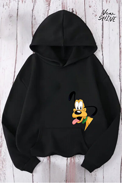 New Shine الكلب المطبوعة مقنعين البلوز