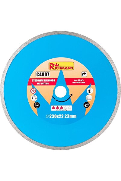 JollyMag Disk diamantat, keramika, taiere umeda, 230 mm/22,23 mm, Richmann