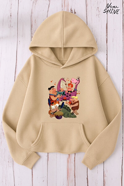 New Shine سويت شيرت بغطاء للرأس مطبوع عليه شخصيات كرتونية