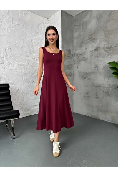 Elif Özbey Butik Bordo Modal Bluzlu İkili Takım Elbise