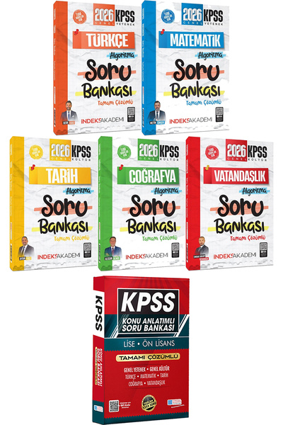 İndeks Akademi Yayıncılık 2026 KPSS Türkçe Matematik Tarih Coğrafya Vatandaşl...