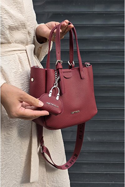 Just Polo حقيبة يد وكتف نسائية من الجلد الناعم مكونة من 3 أقسام من جاست بولو ...