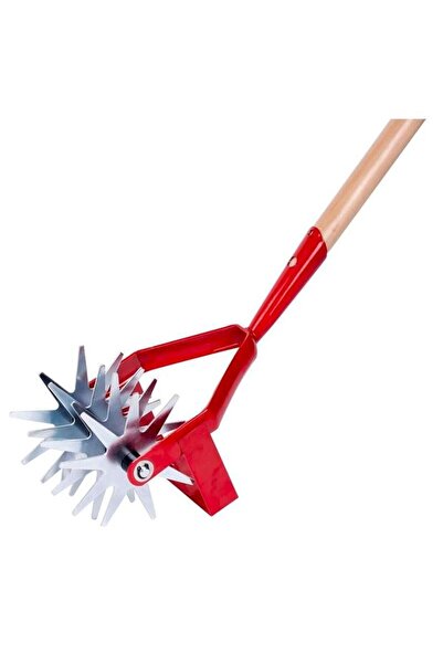 JollyMag Kultivátor manuálny, coada lemn, 4 roti stelate, 120 cm