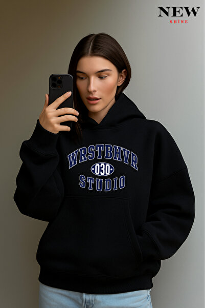New Shine Wrstbhvr Studio Світшот з капюшоном з принтом