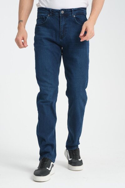 Store Lycra Regular Cut Blue Men's Jeans - Comfortable Cotton Trousers
