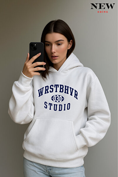 New Shine Wrstbhvr Studio Світшот з капюшоном з принтом