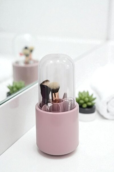 safestore Makeup Brush and Cosmetic Organizer Hygienic Organizer with Transparent Lid