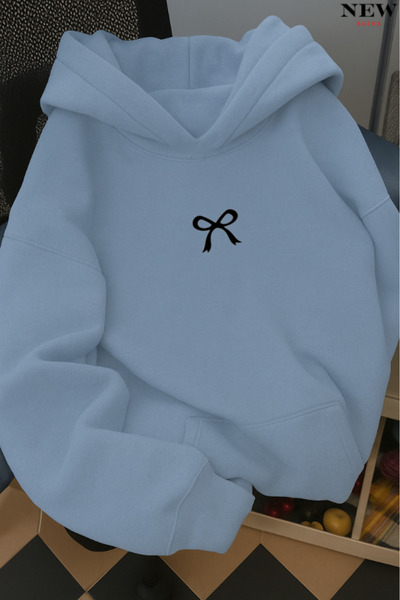 New Shine القوس المطبوعة مقنعين البلوز