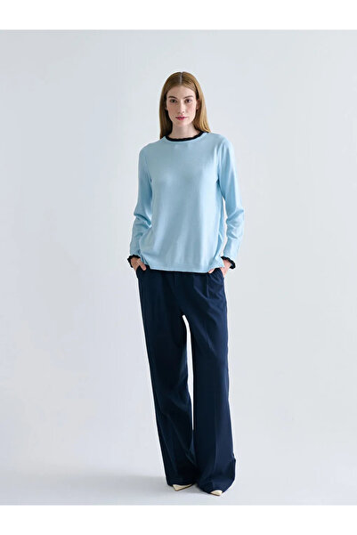 LC Waikiki Lcw Grace Blue Crew Neck Women's Knitwear Sweater