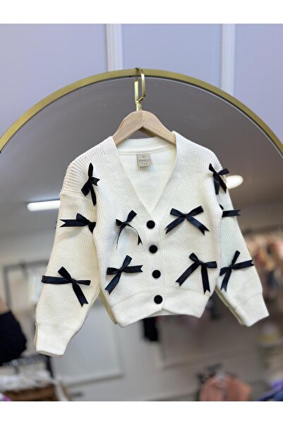 ArdenKids 2-8 Yaş Siyah Fiyonk Detaylı Hırka