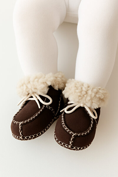 Baharda Nova أحذية أطفال للجنسين مصنوعة من جلد الخروف بنسبة 100% مع فرو داخلي / أحذية شتوية للأطفال البنات والأولاد