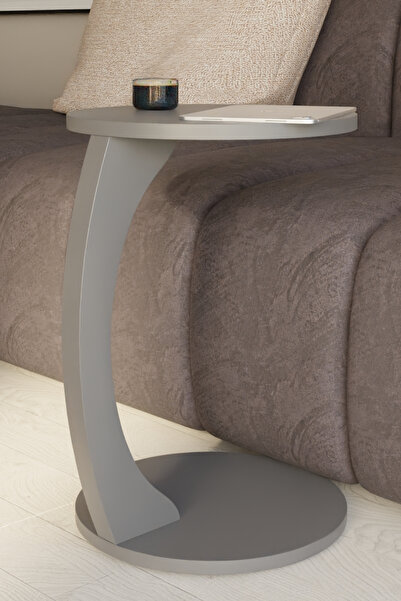 eda hacıoğlu edam bedding group Tekerlekli C Tasarım Antrasit Gri Yan Sehpa Modern Hareketli Orta Sehpa Salon ve Oturma Odası Masası