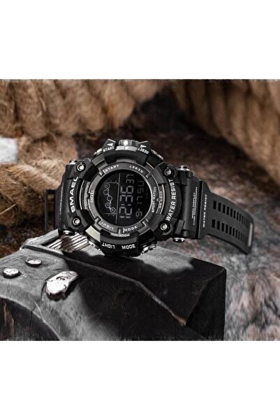 JollyMag Military watch for men, SMAEL, waterproof, LED display, Black color
