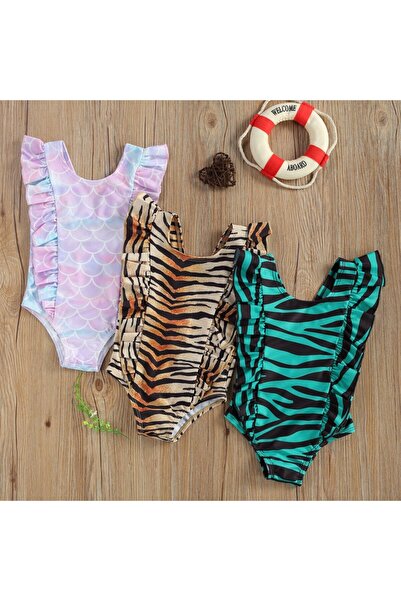 JollyMag Costum de baie Leopard/Peste Drool (Culoare: Verde, Marime: 120)
