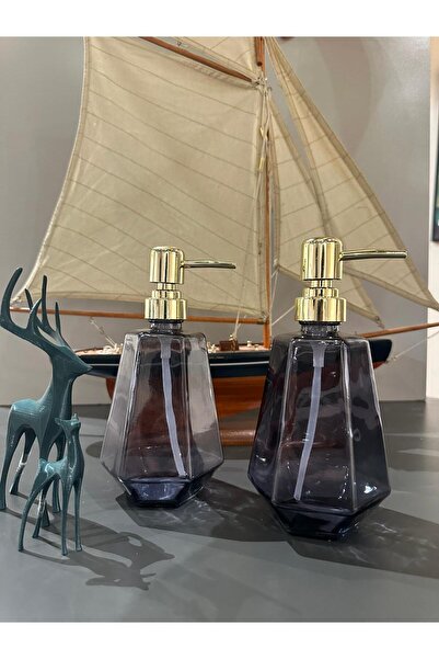 AuraStile Dozator de săpun lichid și șampon din sticlă dublă Lavin 500 ml Hom...