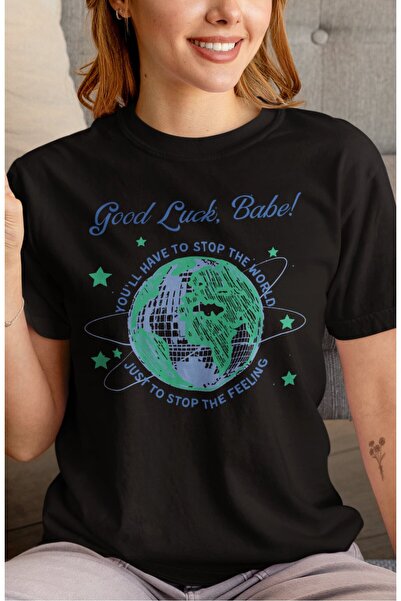 Fuddy Moda Футболка з принтом Oversize Good Luck Babe, футболка з велосипедни...