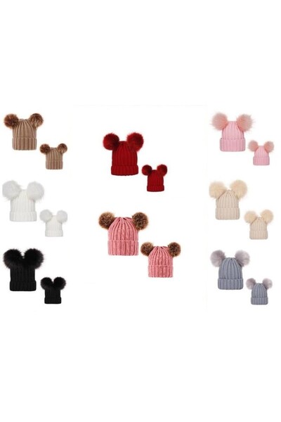 JollyMag Set caciuli mama copil Drool (Culoare: Roz)