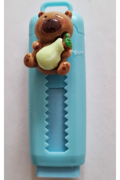 Modellino Farklı Renk/Figür Seçenekli Capy Bara Sürgülü Silgi - Mavi 1 Adet