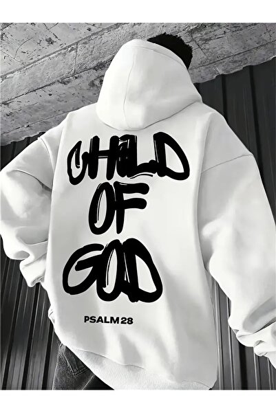 Massgai Унисекс детска блуза с качулка и принт „Child of God“