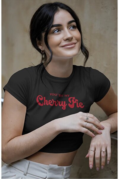 Fuddy Moda You'Re My Cherry Pie Song Printed Crop Top, Women's Selena Gomez T...