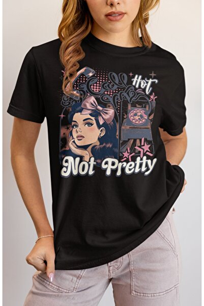 Fuddy Moda Oversize T-Shirt with the Text'Call Me Hot Not Pretty', Chappell R...