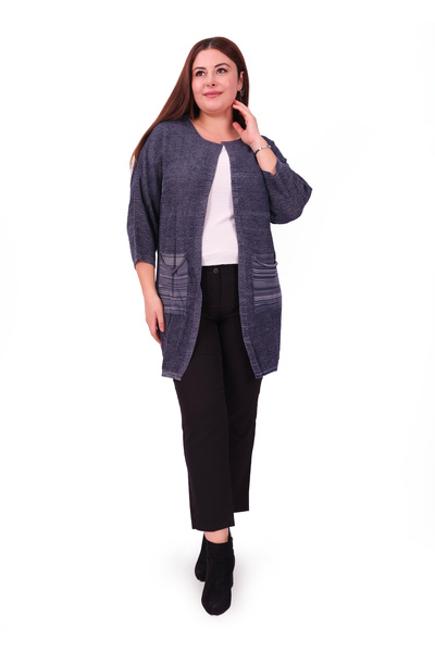 First Örme KADIN GÜNLÜK UZUN SİMLİ TRİKO HIRKA