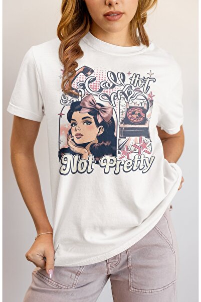Fuddy Moda Oversize T-Shirt with the Text'Call Me Hot Not Pretty', Chappell R...