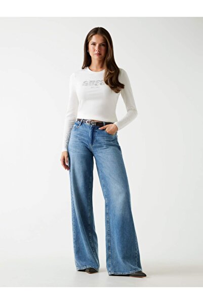 Guess T-Shirt with Stone Logo on the Front